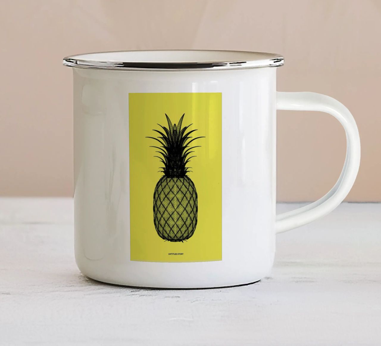 Ananas 1 tazza in smalto da Marc Schulthess