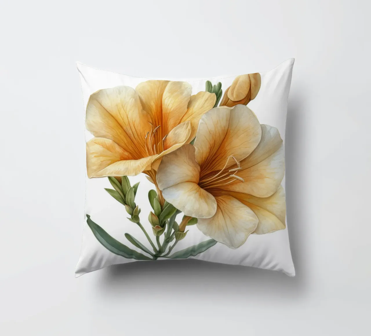 Fiore di fresia 1 cuscino da Bold Blooms