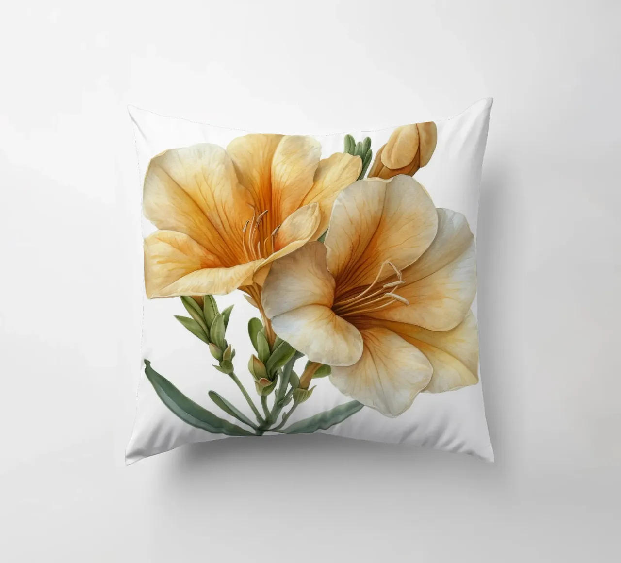 Fiore di fresia 1 cuscino da Bold Blooms