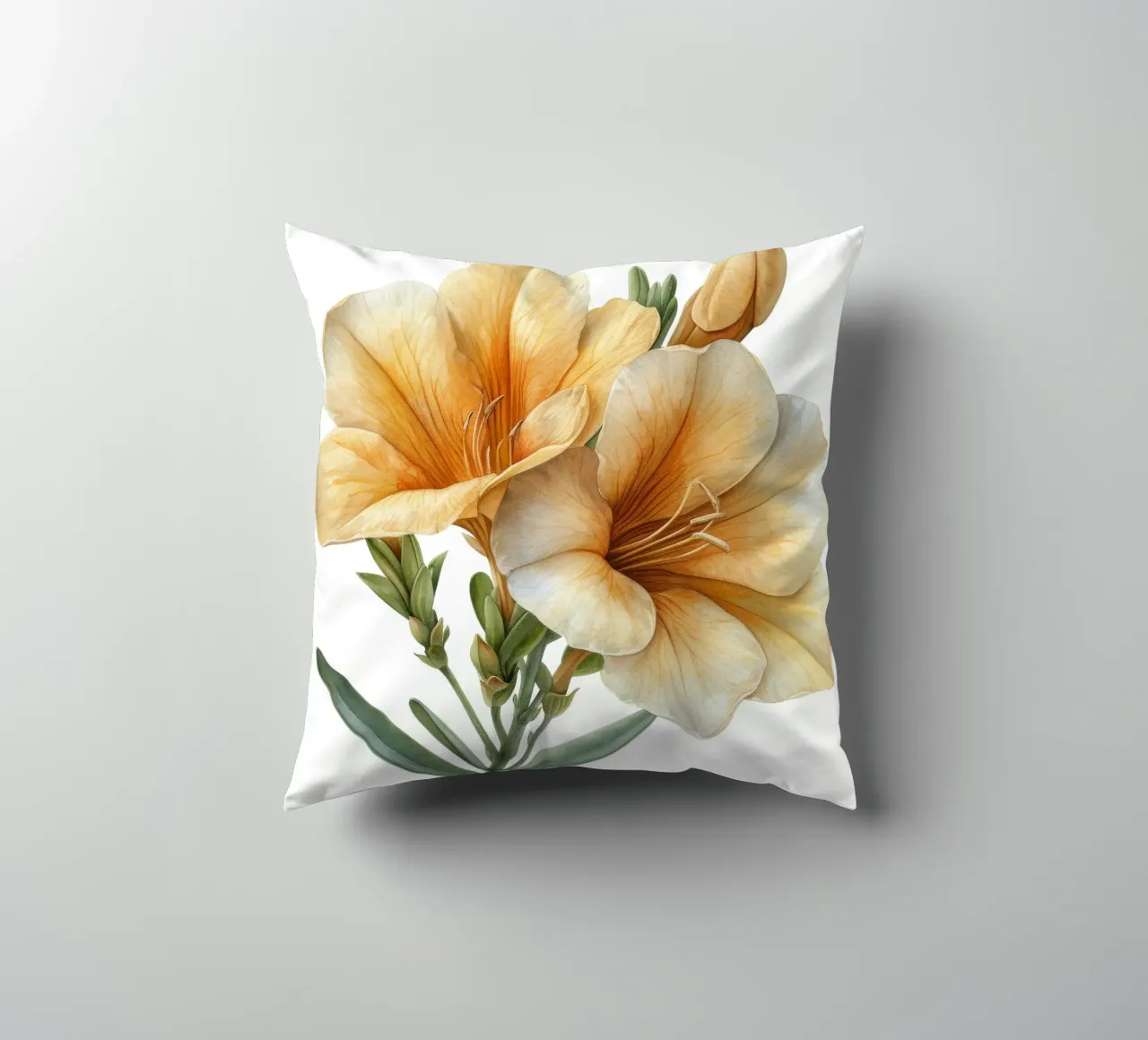 Fiore di fresia 1 cuscino da Bold Blooms