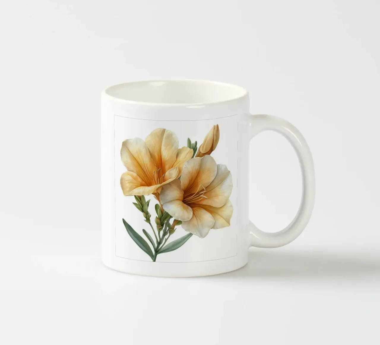 Fiore di fresia 1 tazza in ceramica da Bold Blooms