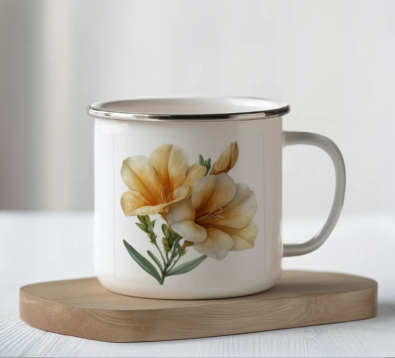 Fiore di fresia 1 tazza in smalto da Bold Blooms