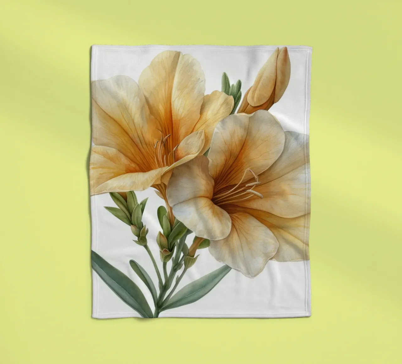 Fiore di fresia 1 coperta in pile da Bold Blooms