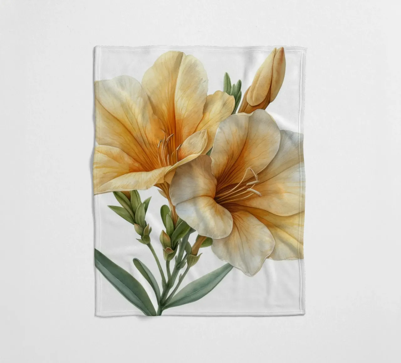 Fiore di fresia 1 coperta in pile da Bold Blooms