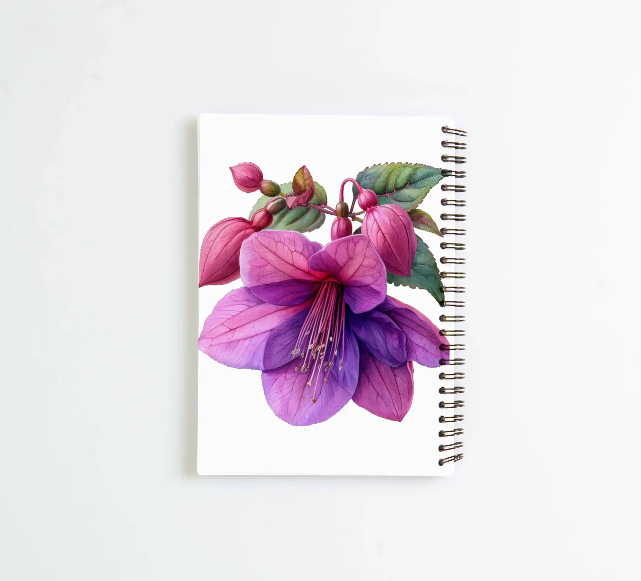 Fuchsia Flower 2 spiral notebook by Bold Blooms