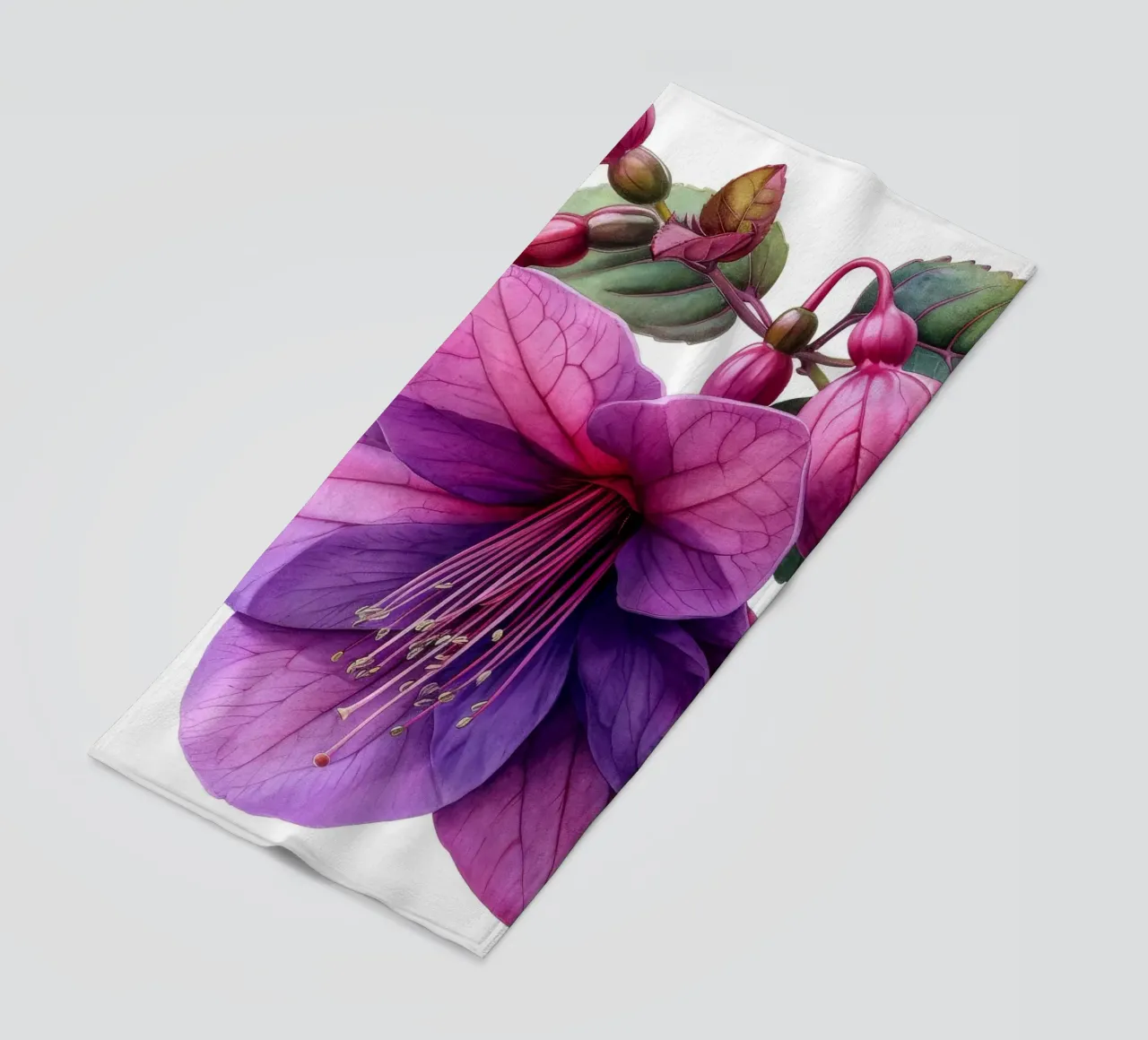 Fiore fucsia 2 telo mare da Bold Blooms