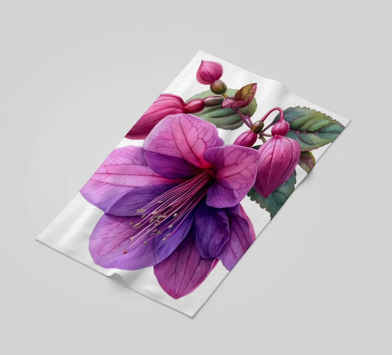 Fiore fucsia 2 telo mare da Bold Blooms
