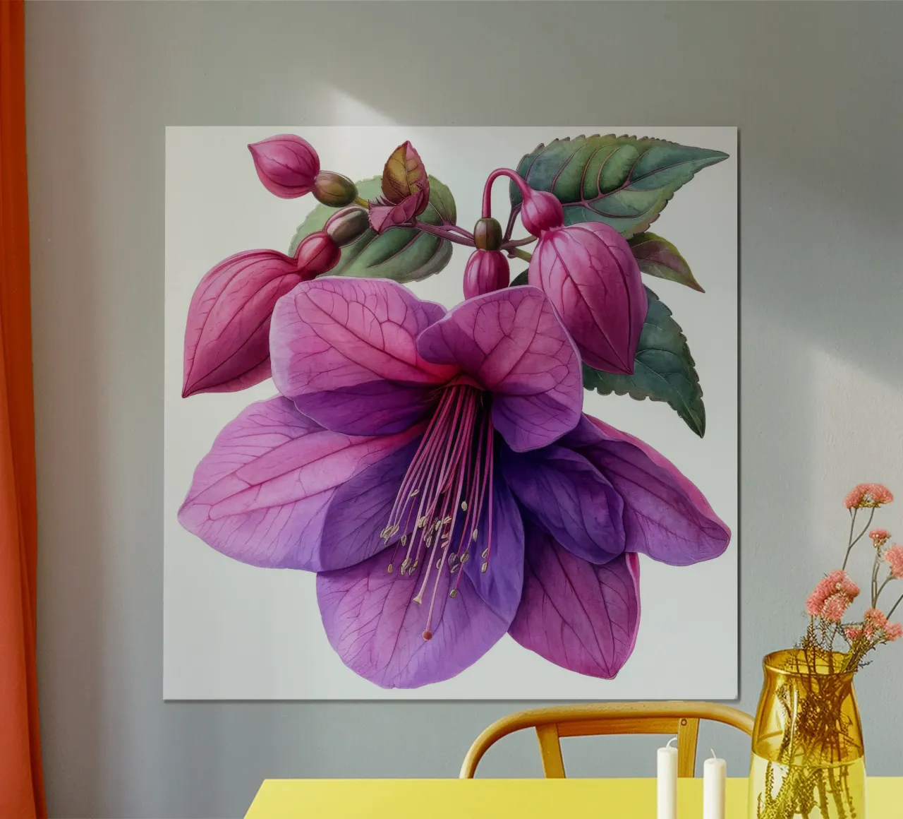 Fiore fucsia 2 carta hahnemühle da Bold Blooms