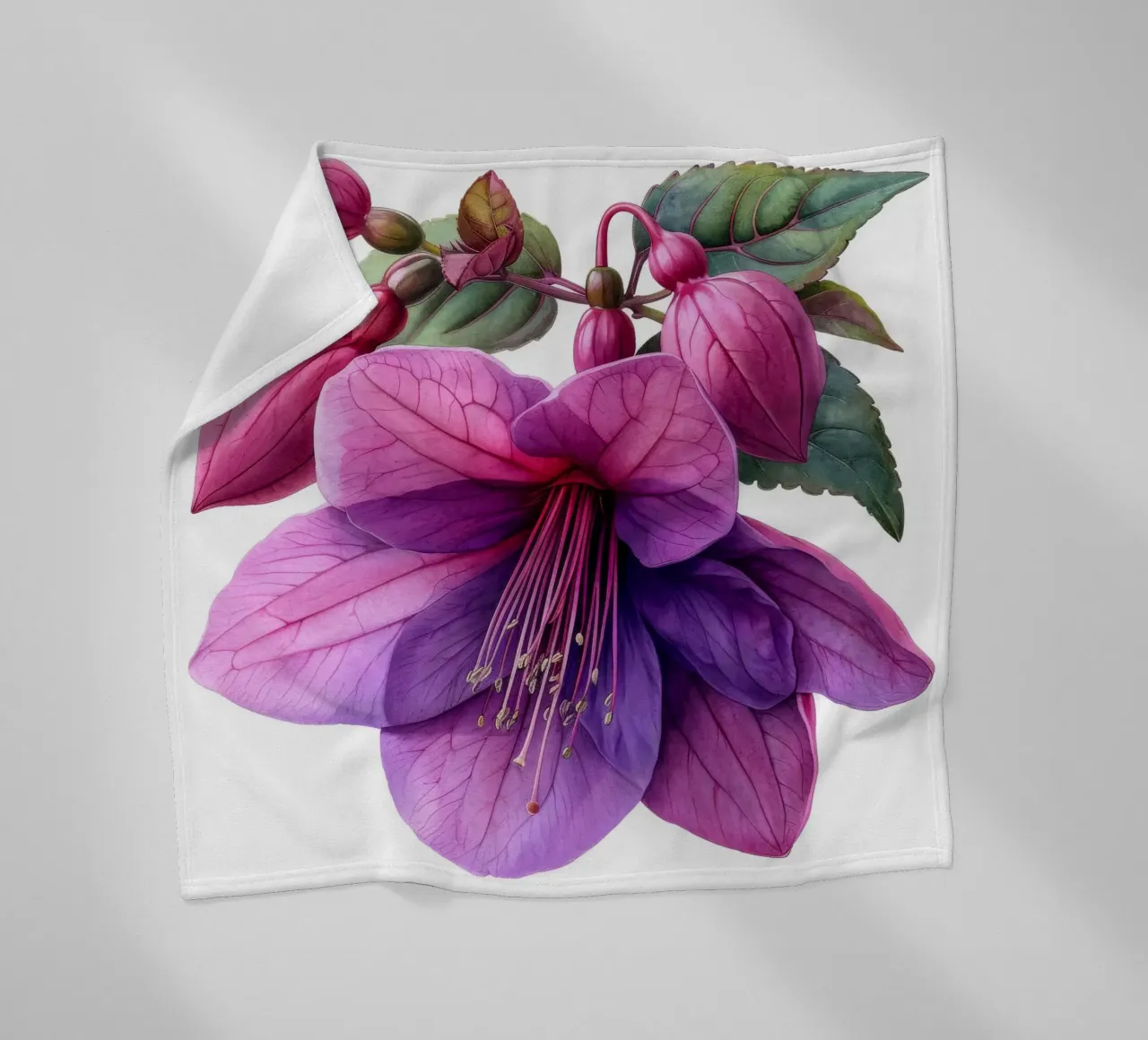 Fiore fucsia 2 coperta in pile da Bold Blooms