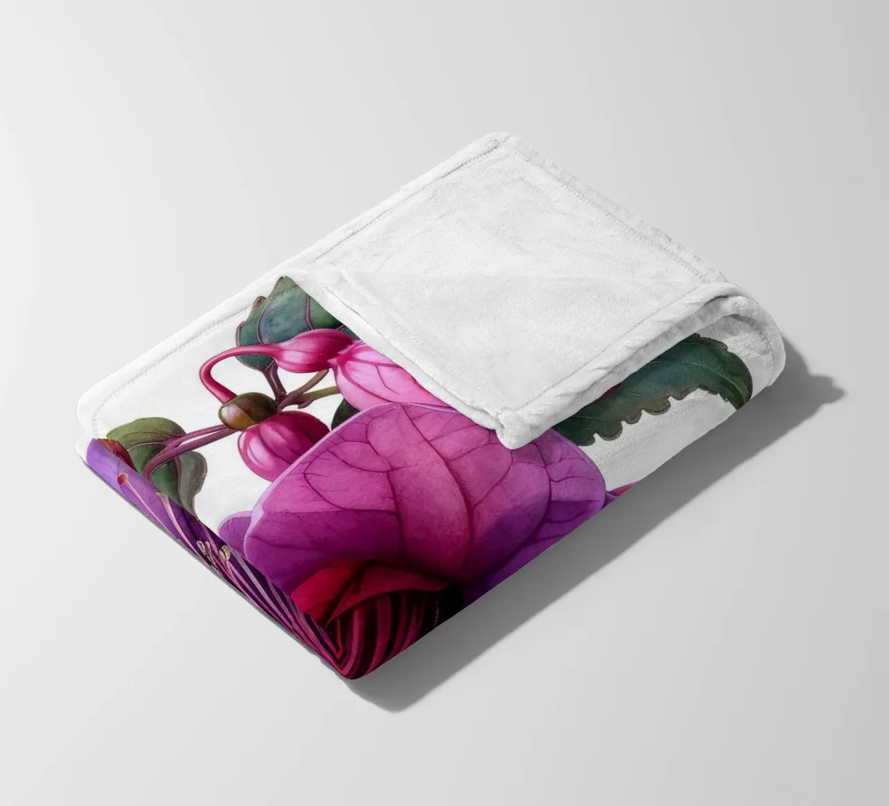 Fiore fucsia 2 coperta in pile da Bold Blooms