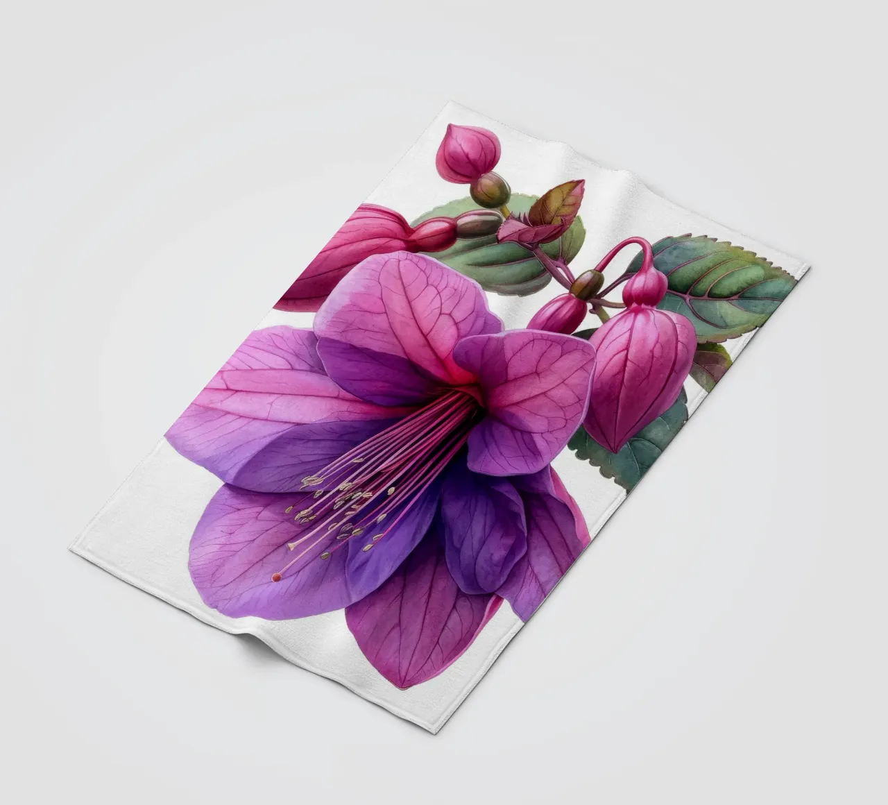 Fiore fucsia 2 coperta in pile da Bold Blooms