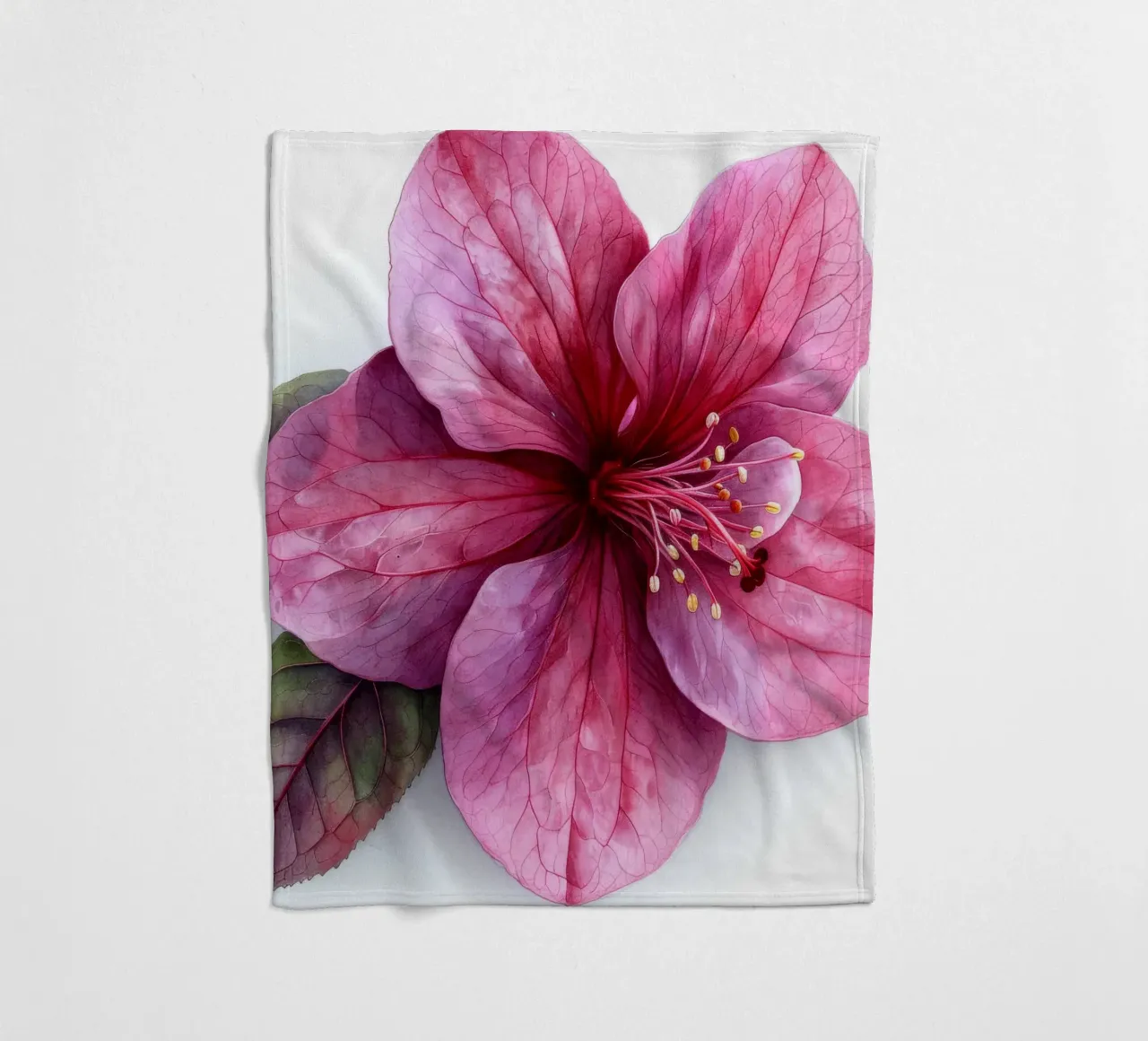 Fiore fucsia 3 coperta in pile da Bold Blooms