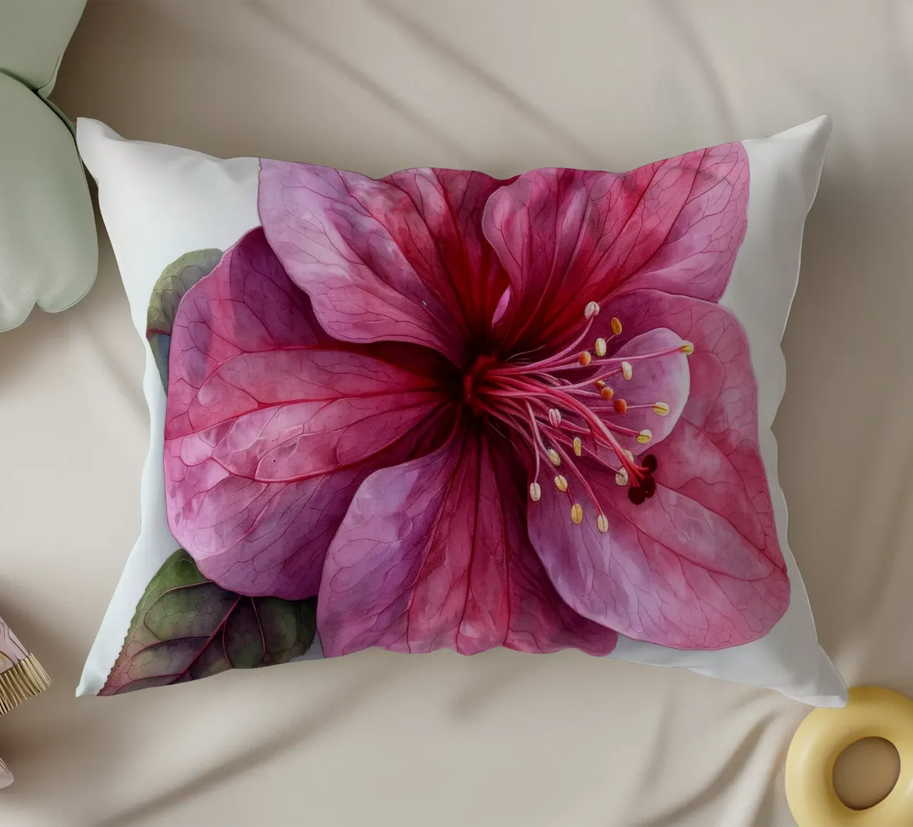 Fiore fucsia 3 cuscino da Bold Blooms
