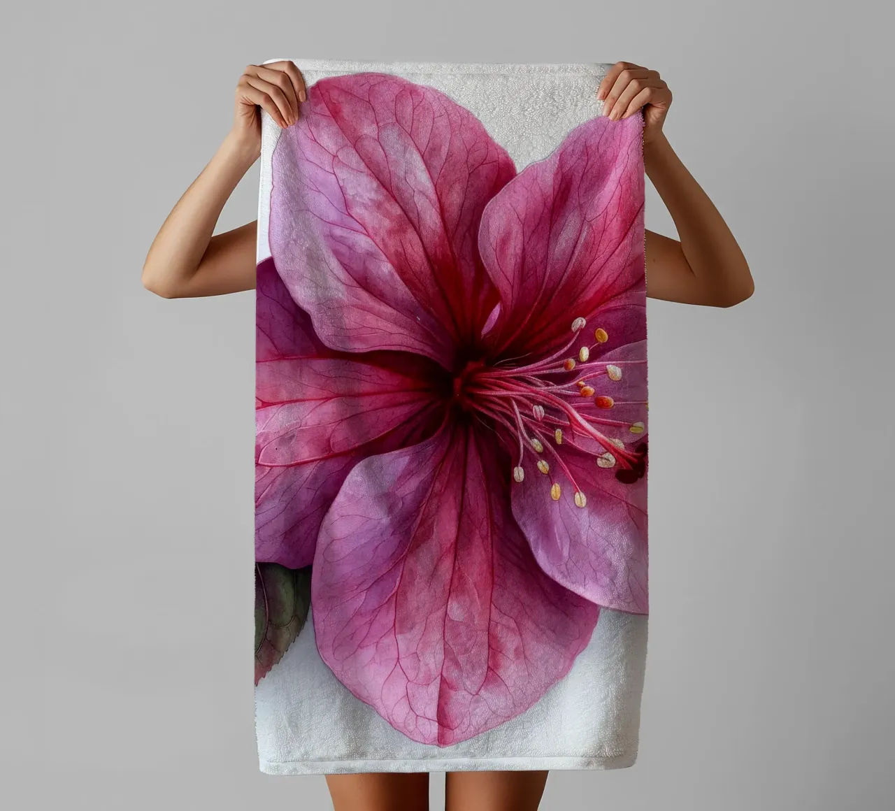 Fiore fucsia 3 asciugamano da bagno da Bold Blooms