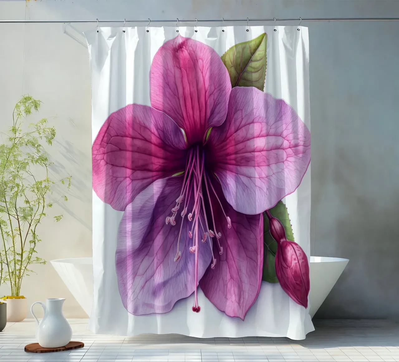 Fleur de fuchsia 4 rideau de douche de Bold Blooms