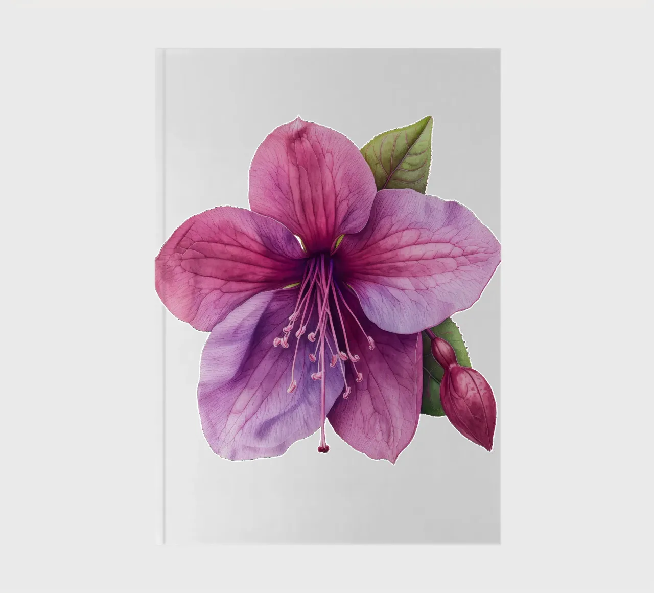 Fuchsia Flower 4 notebook by Bold Blooms