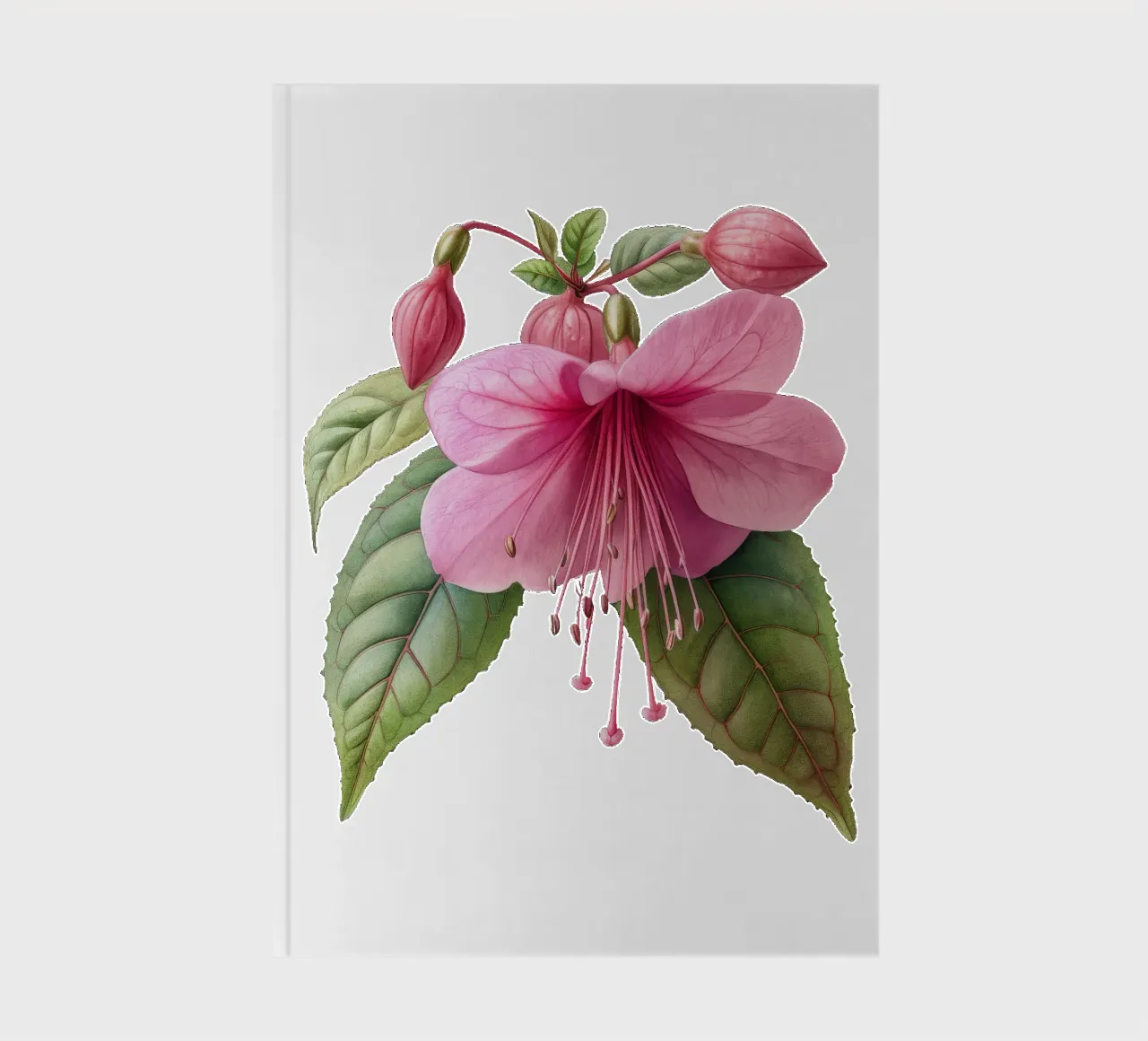 Fuchsia Flower 1 notebook by Bold Blooms
