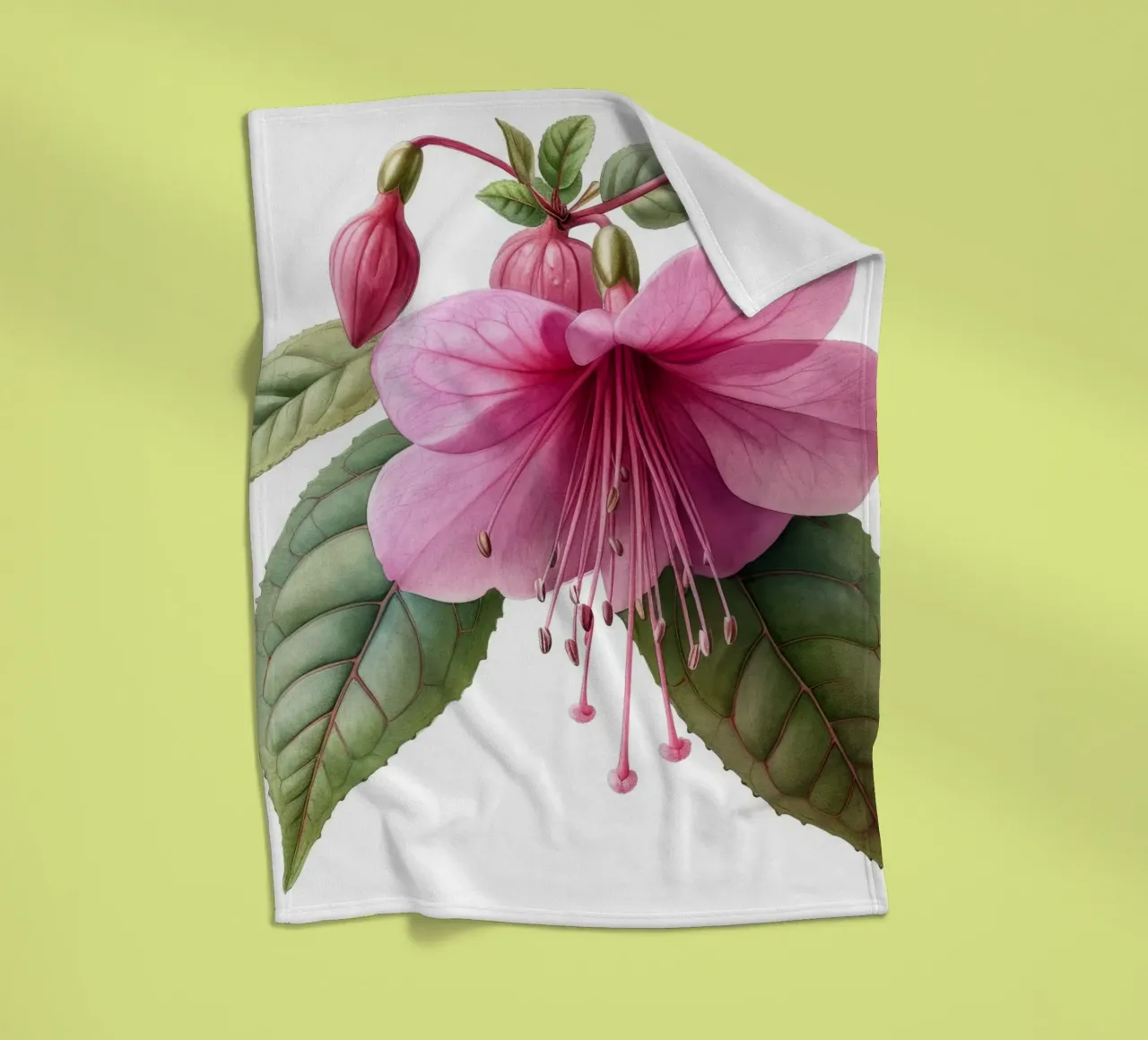 Fiore fucsia 1 coperta in pile da Bold Blooms