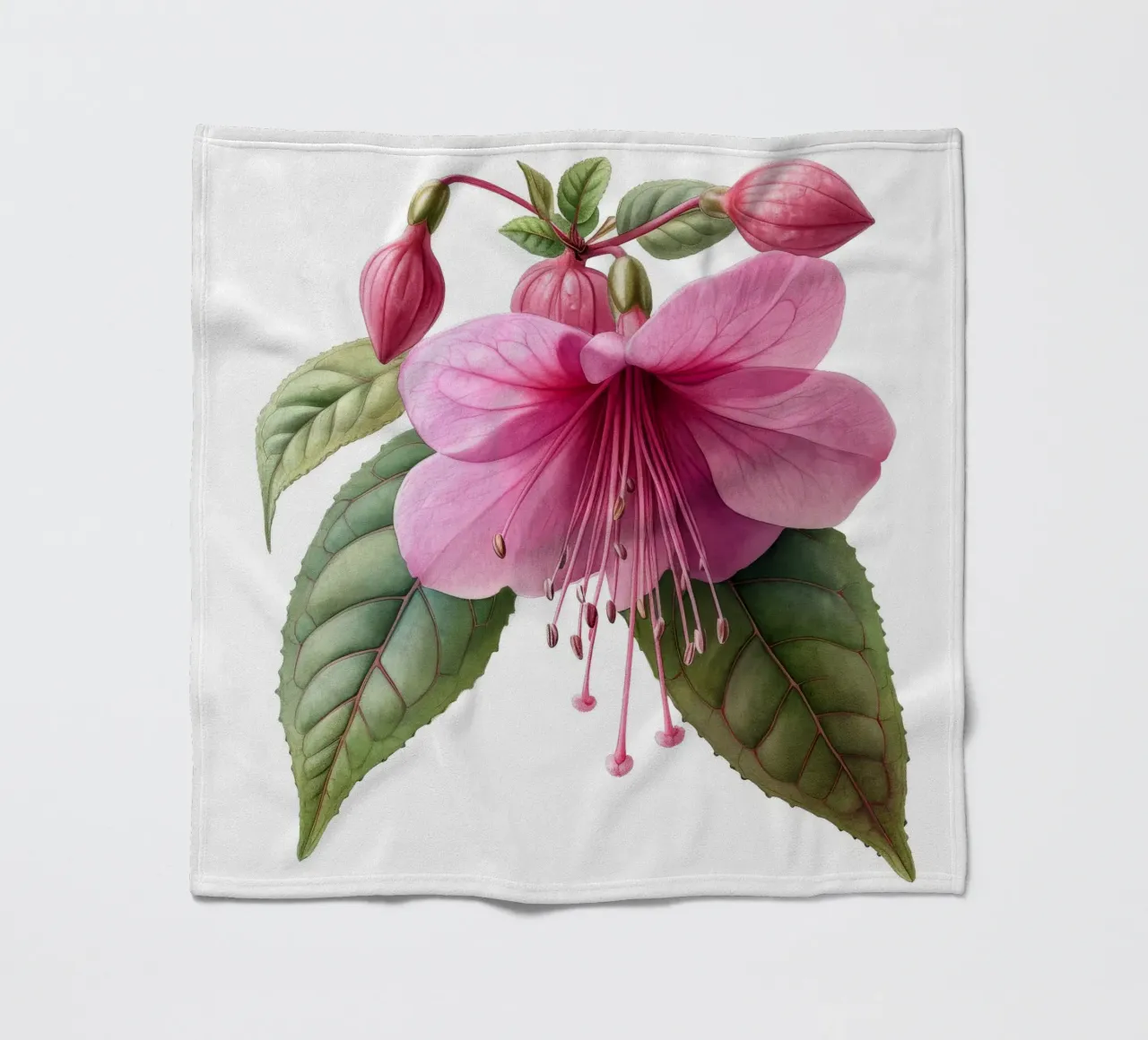 Fiore fucsia 1 coperta in pile da Bold Blooms