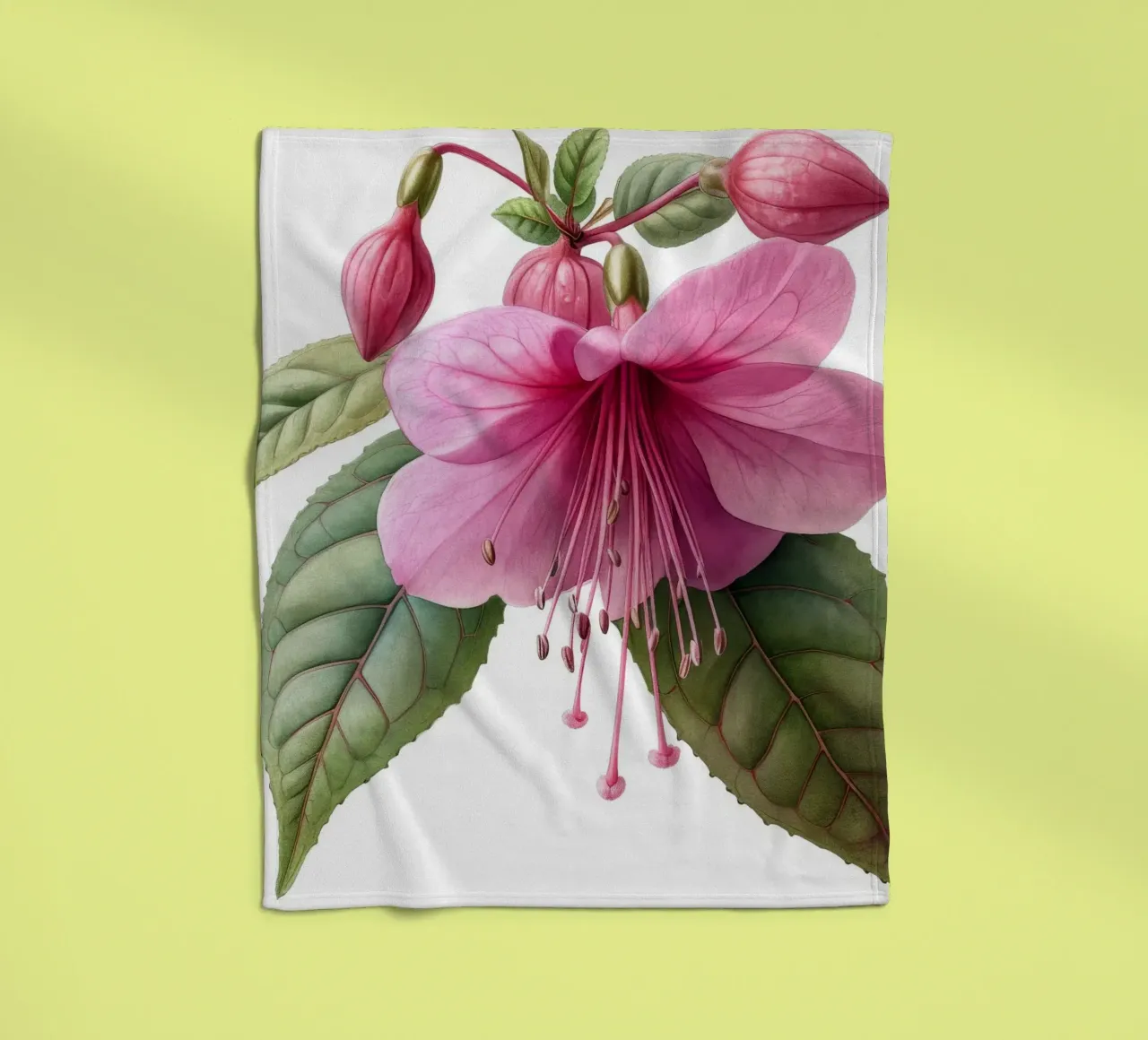 Fiore fucsia 1 coperta in pile da Bold Blooms