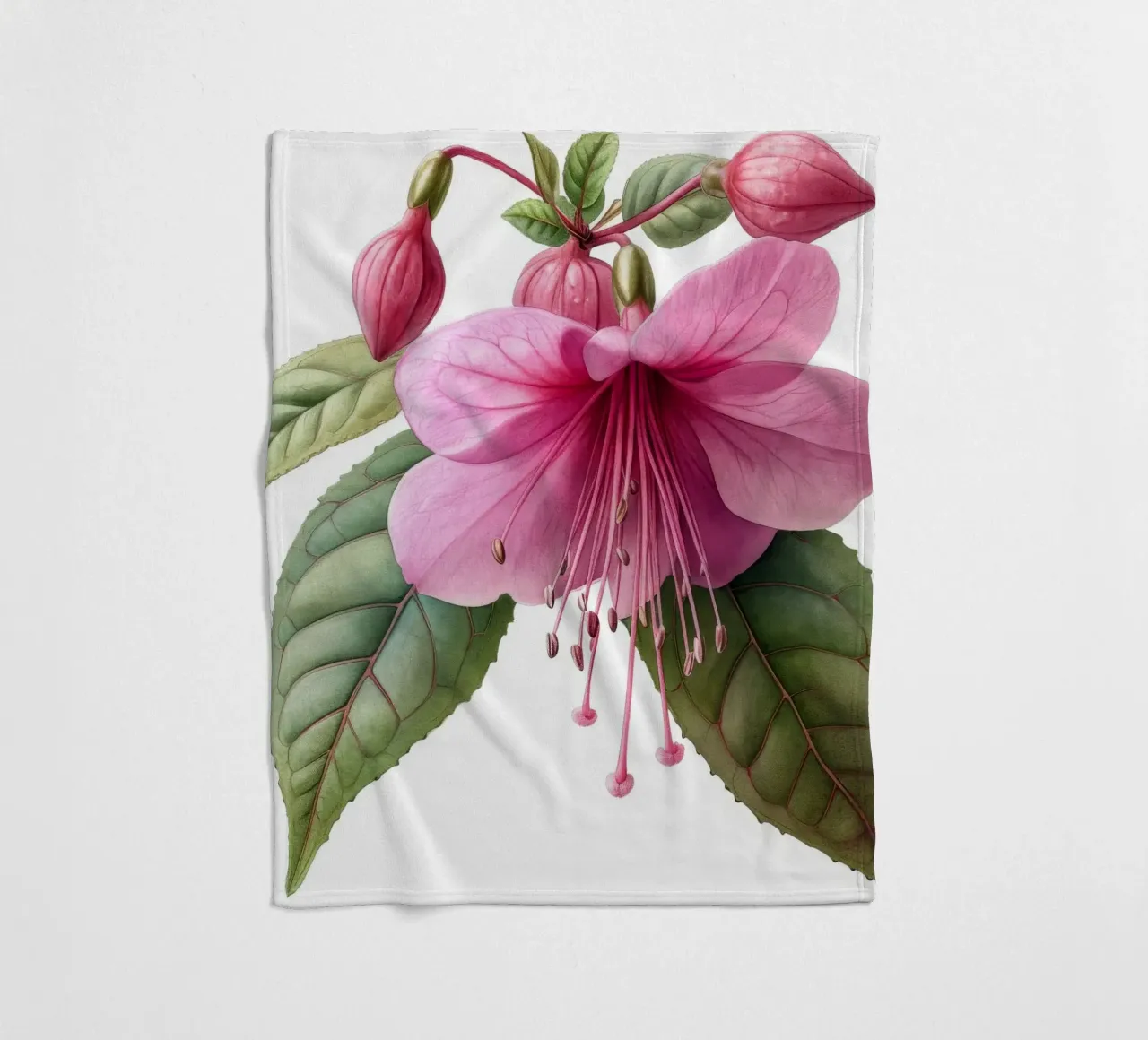 Fiore fucsia 1 coperta in pile da Bold Blooms