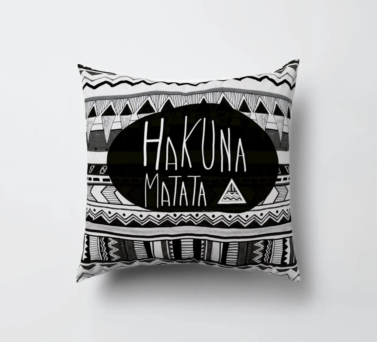 Hakuna matata decorative cushion by Vasare Nar