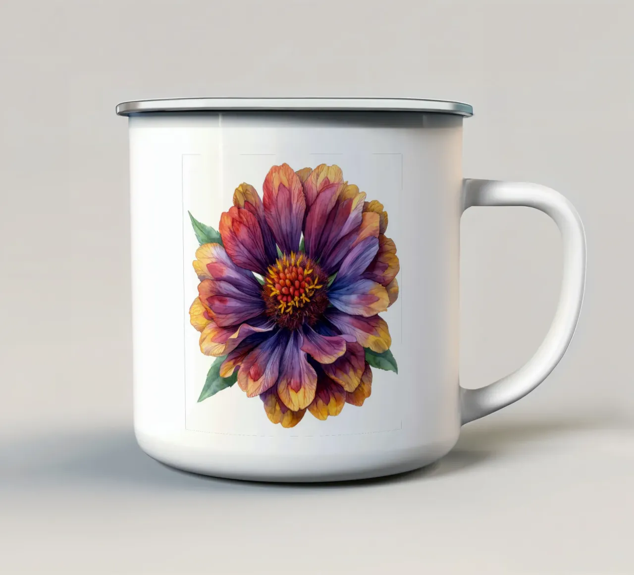 Fiore di Gaillardia 3 tazza in smalto da Bold Blooms