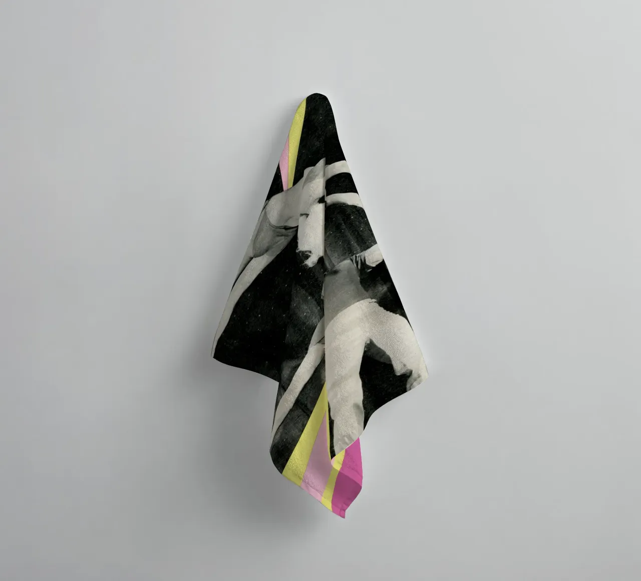 Dynamos towel by Cassia Beck Collage