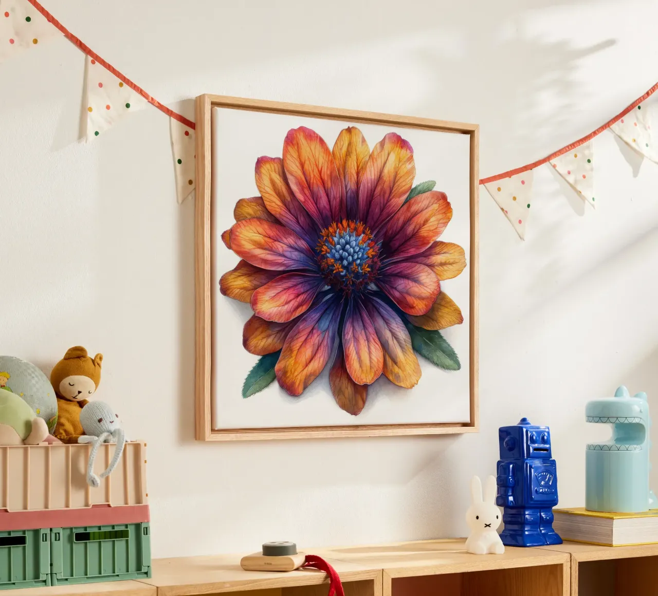 Fiore di Gaillardia 4 tela con Cornice a cassetta da Bold Blooms
