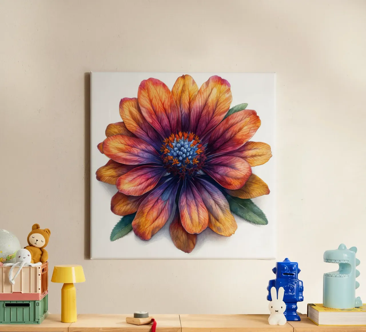 Fiore di Gaillardia 4 tela con Cornice a cassetta da Bold Blooms