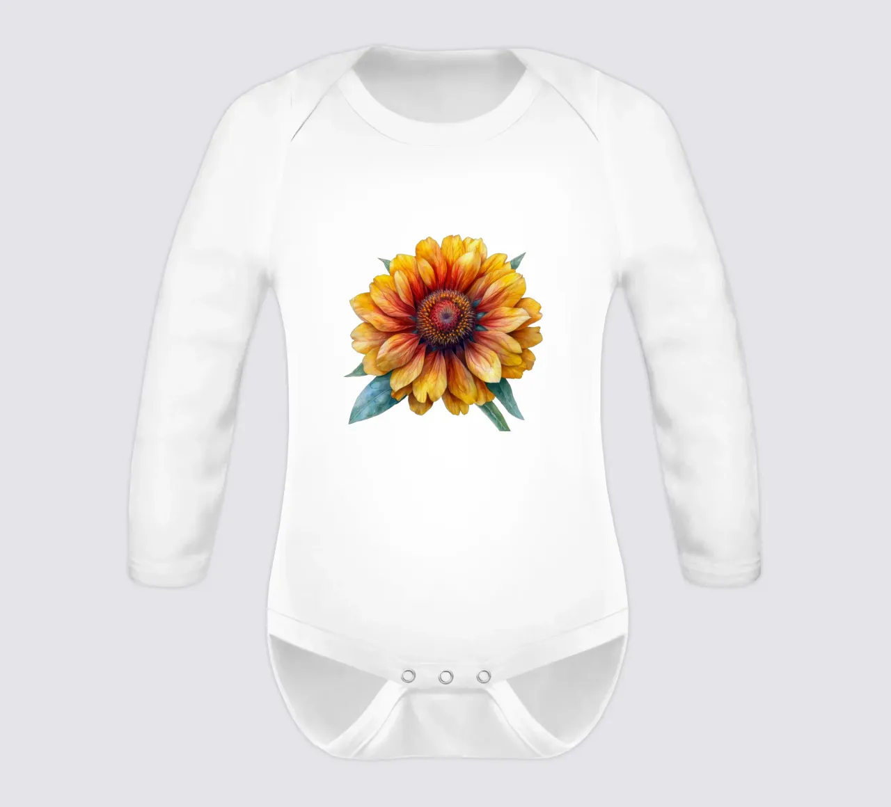 Fiore di Gaillardia 1 body neonato maniche lunghe da Bold Blooms