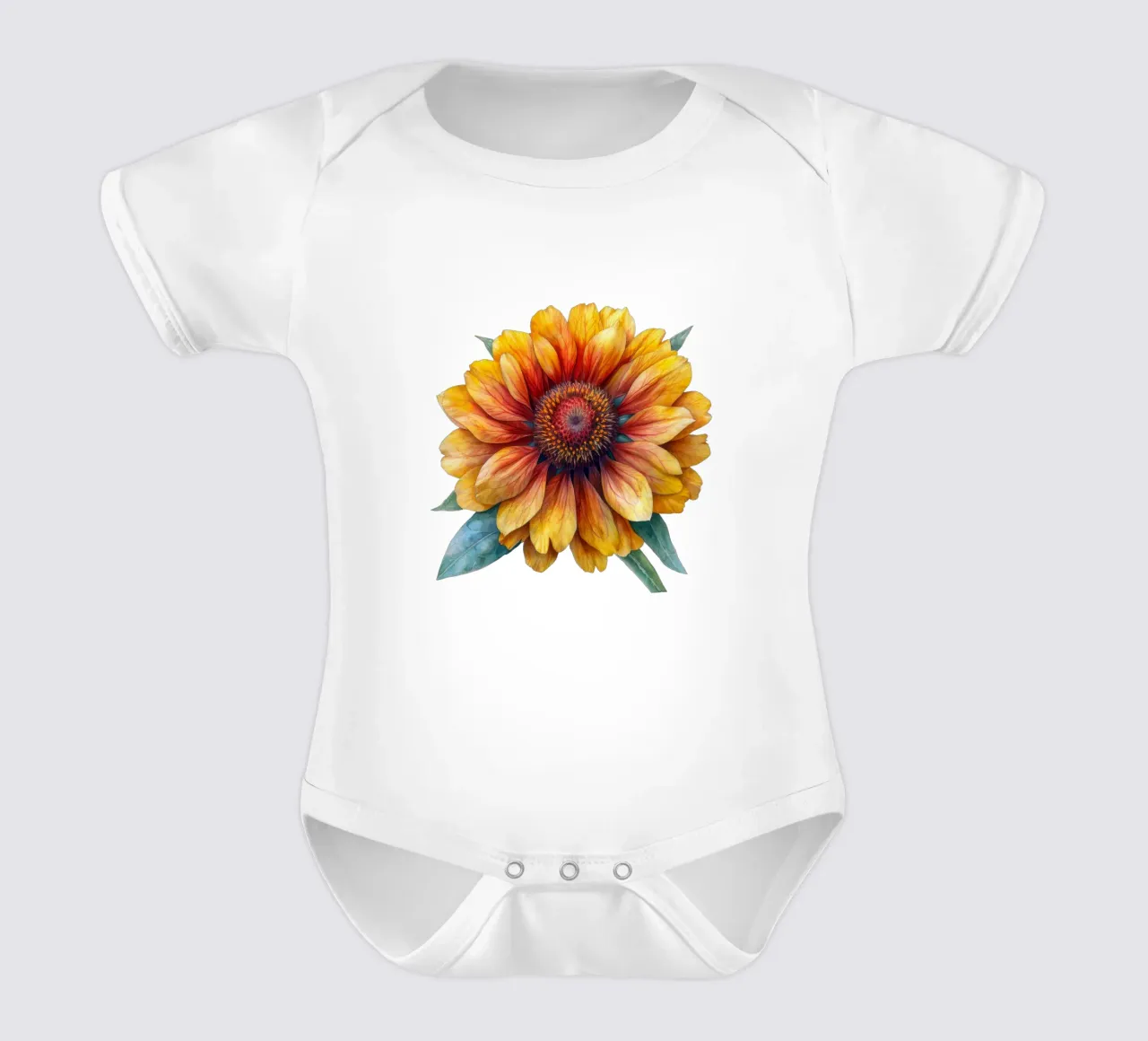 Fiore di Gaillardia 1 body neonato maniche corte da Bold Blooms