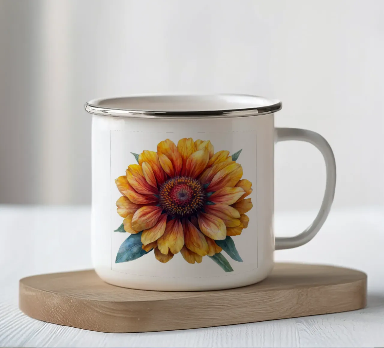 Fiore di Gaillardia 1 tazza in smalto da Bold Blooms