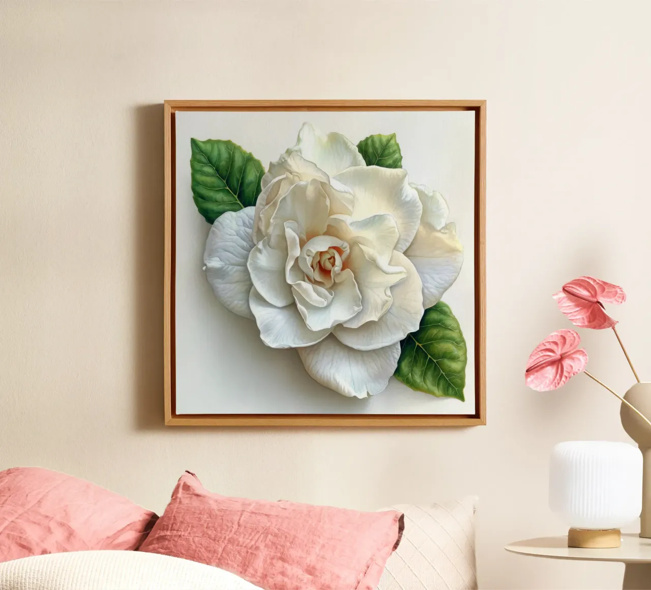 Fiore di gardenia 2 tela con Cornice a cassetta da Bold Blooms