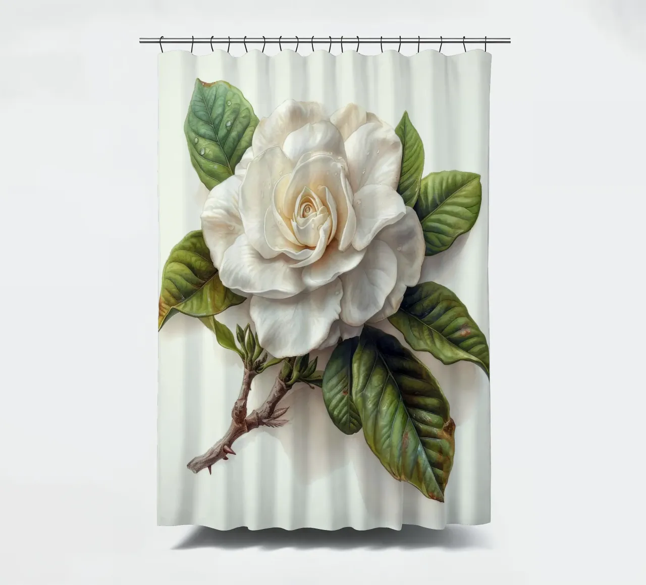 Fiore di gardenia 4 tenda da doccia da Bold Blooms