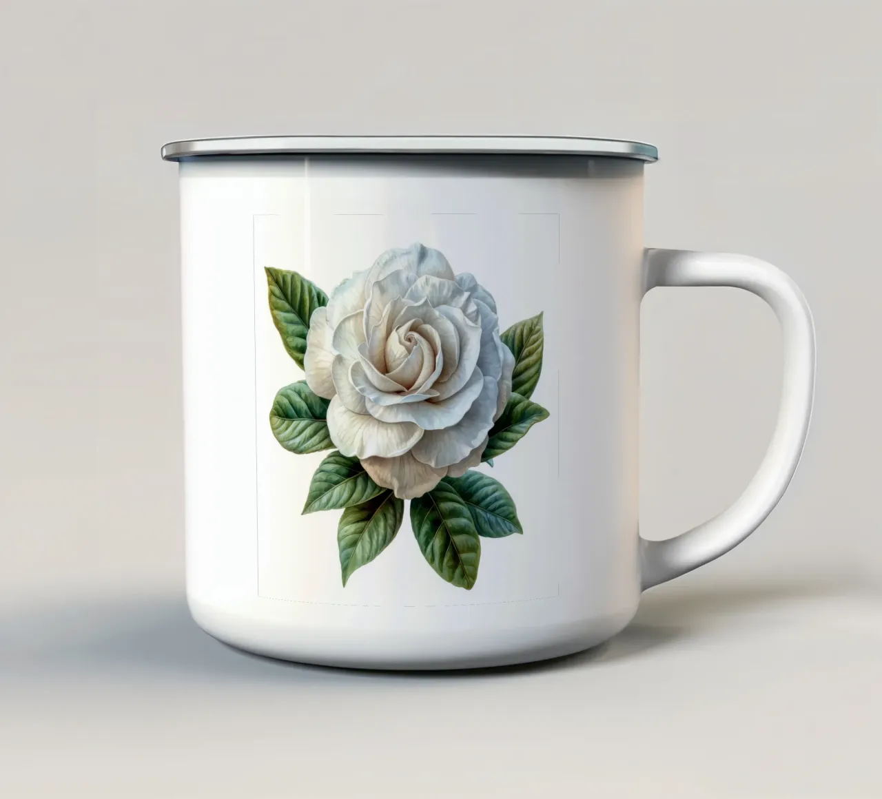Fiore di gardenia 1 tazza in smalto da Bold Blooms