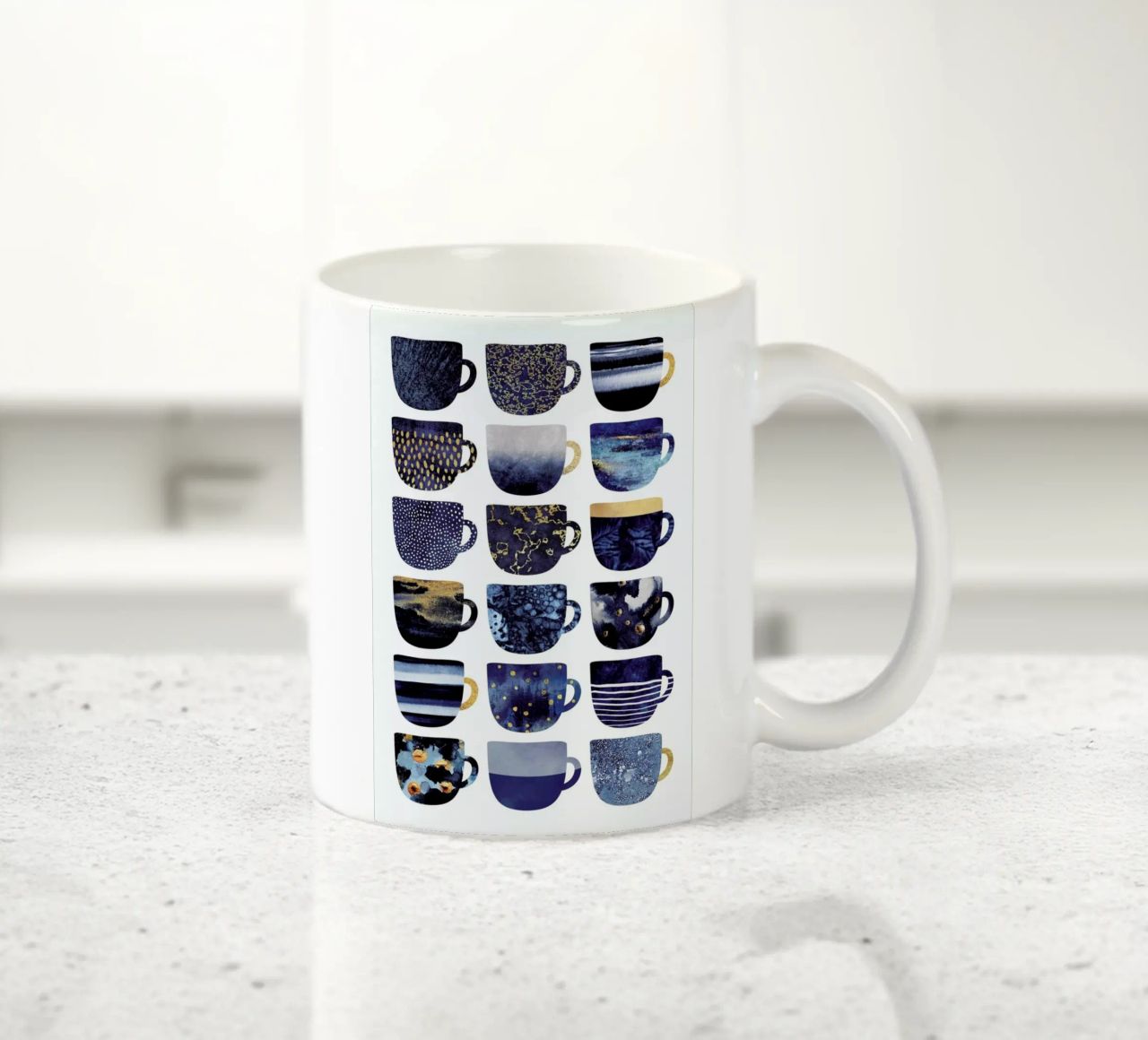 Pretty Blue Coffee Cups mug en céramique de Elisabeth Fredriksson