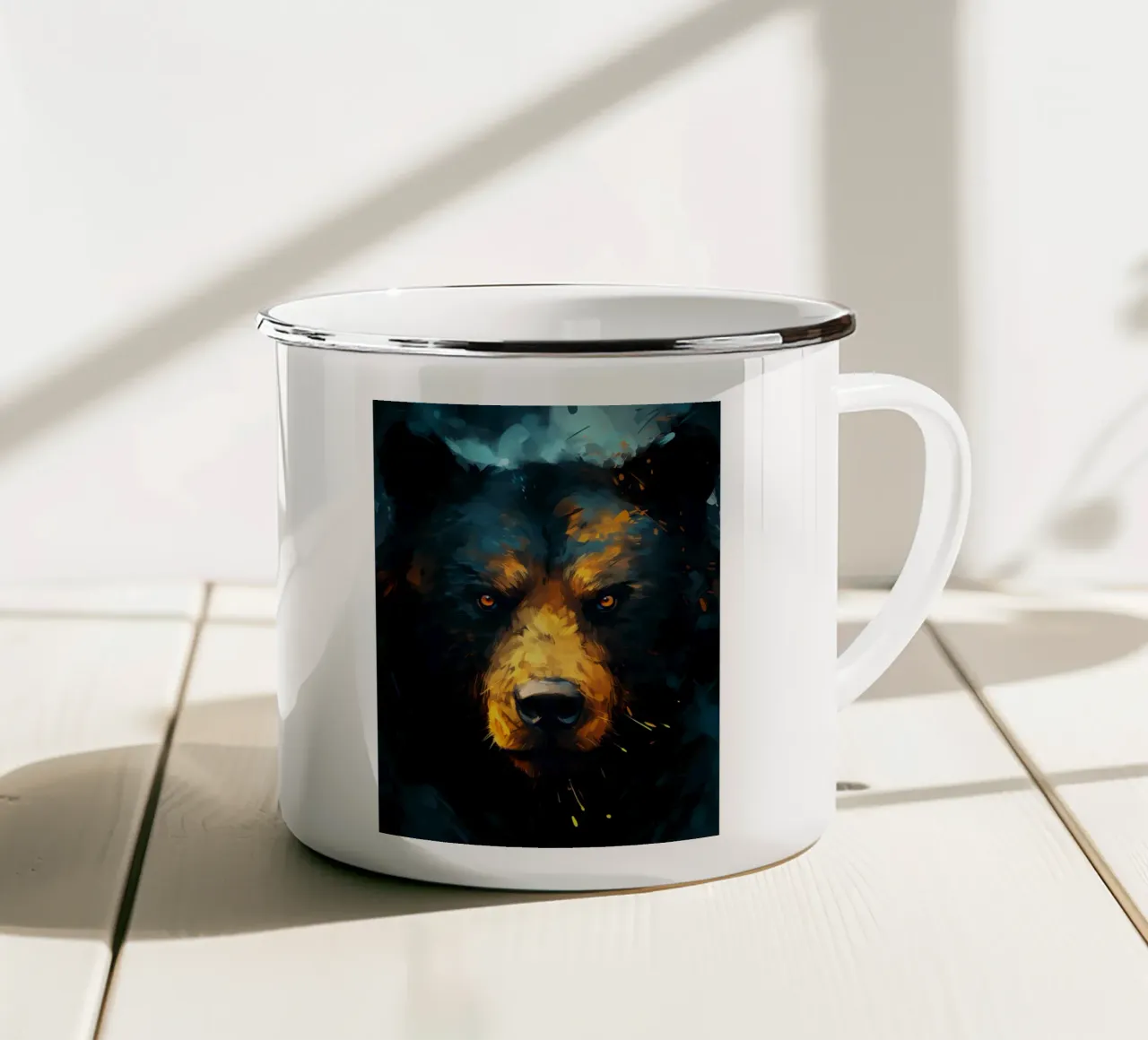 Bear Fantasy tazza in smalto da Mateo