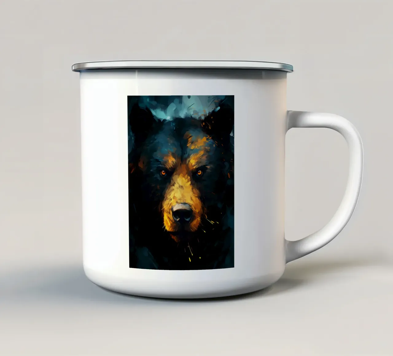 Bear Fantasy tazza in smalto da Mateo