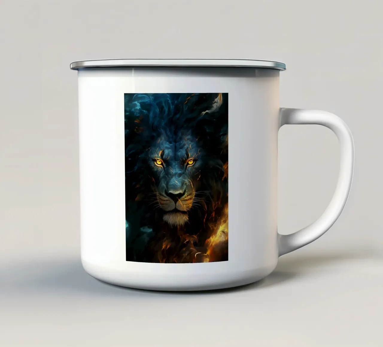 Lion Fantasy 2 tazza in smalto da Mateo