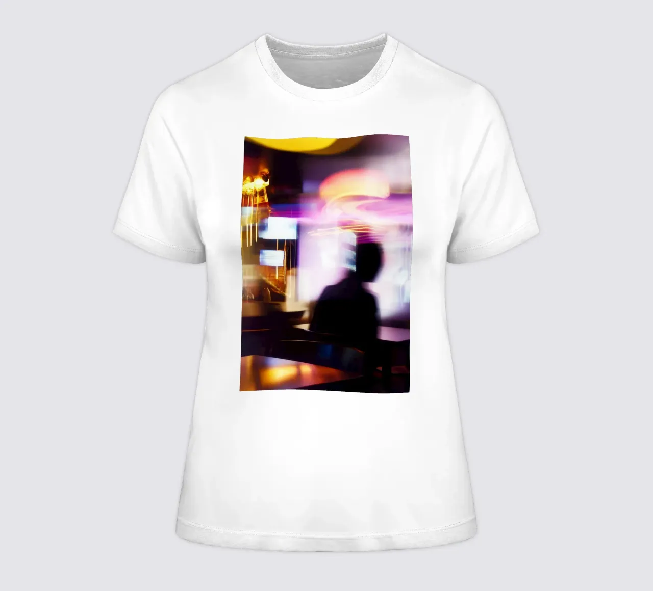 Electric Nocturne - Tokyo women's fitted t-shirt by Le Flou