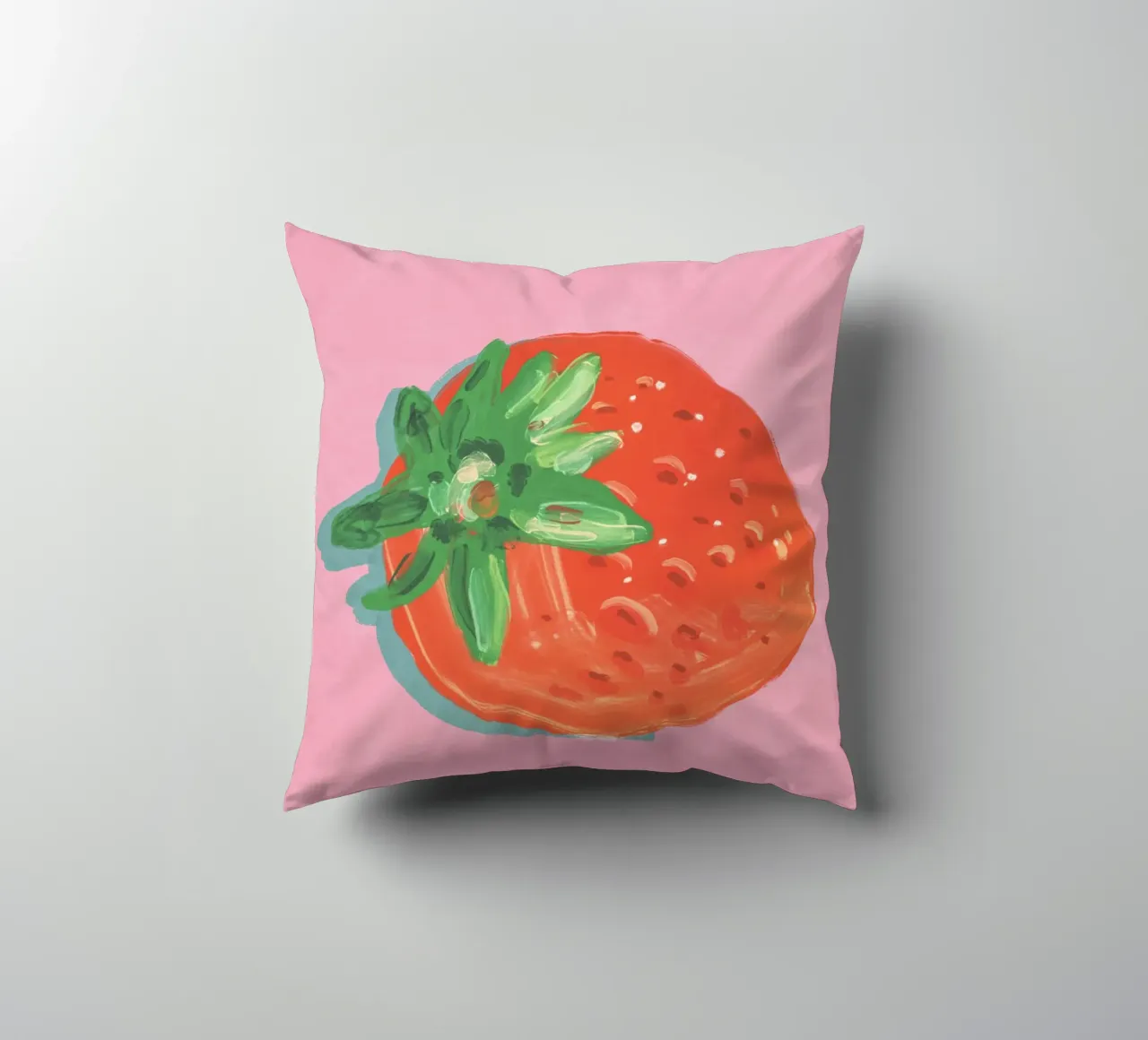Strawberry decorative cushion by GigiRosado