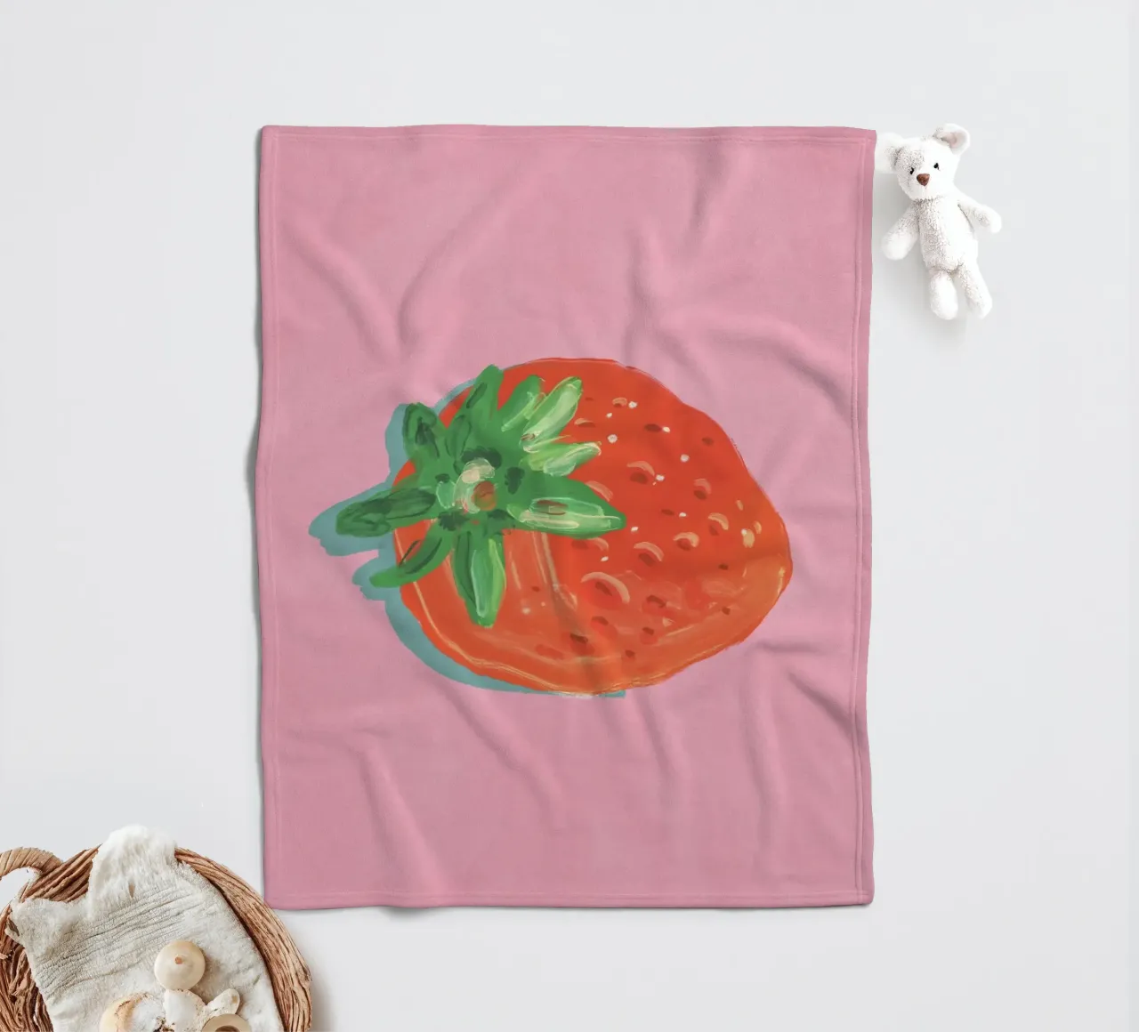 Strawberry fleece blanket by GigiRosado
