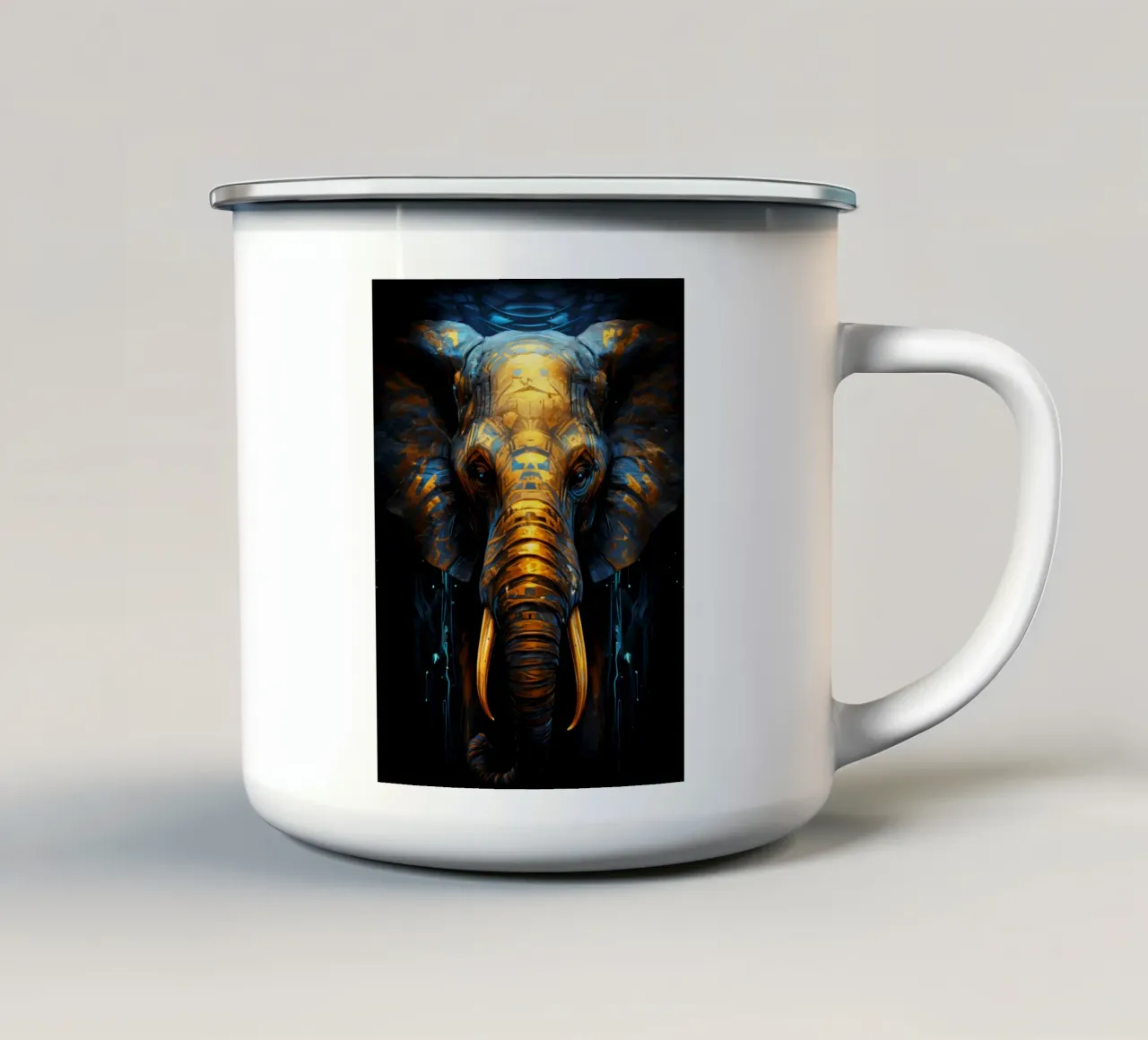 Elephant Fantasy tazza in smalto da Mateo
