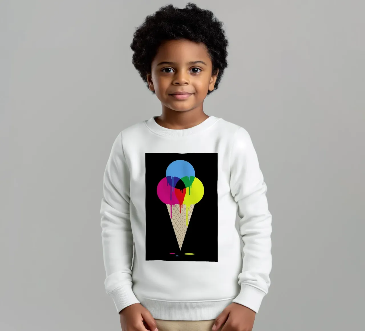 CMYKream felpa bambino da Davies Babies