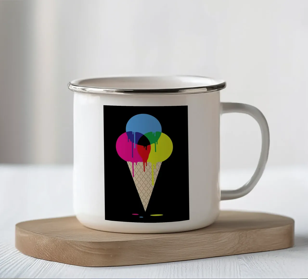 CMYKream tazza in smalto da Davies Babies