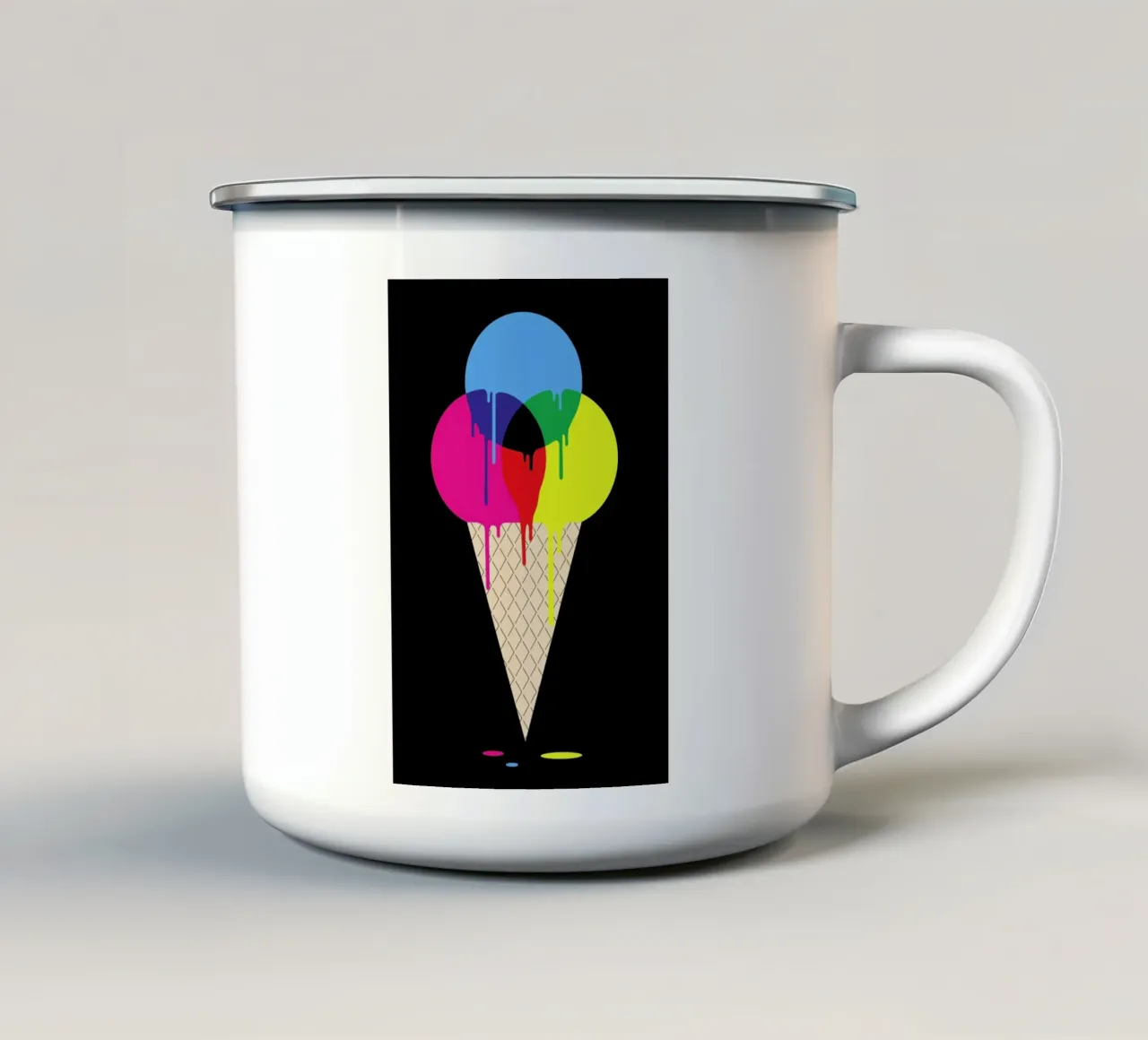 CMYKream tazza in smalto da Davies Babies