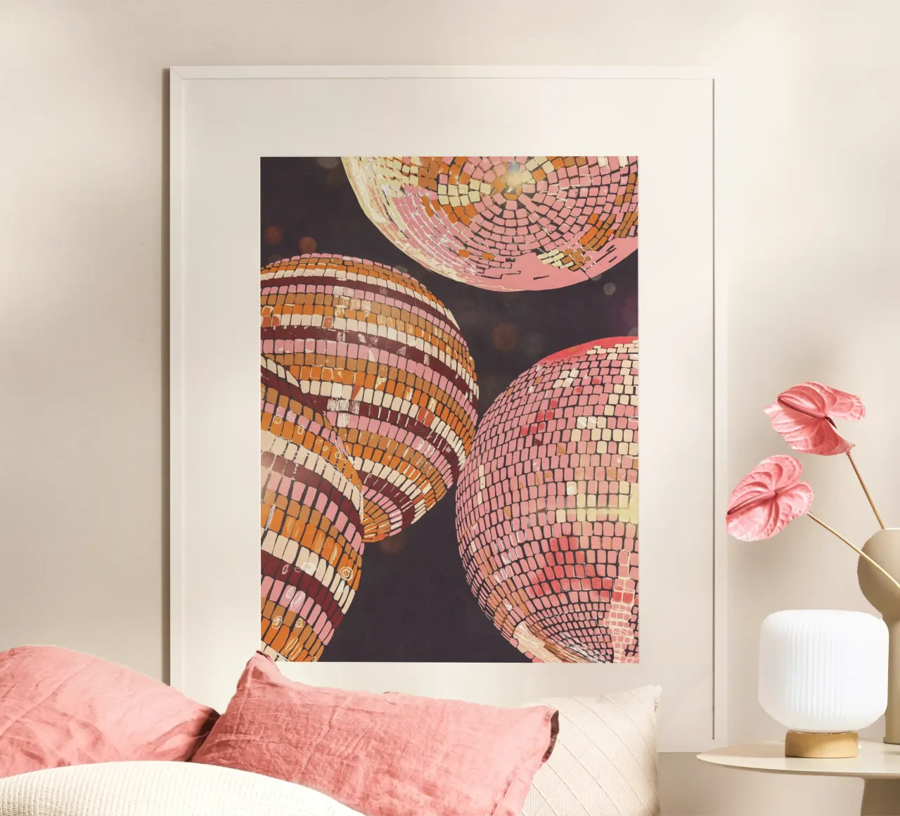 Disco balls poster con telaio in plastica da GigiRosado