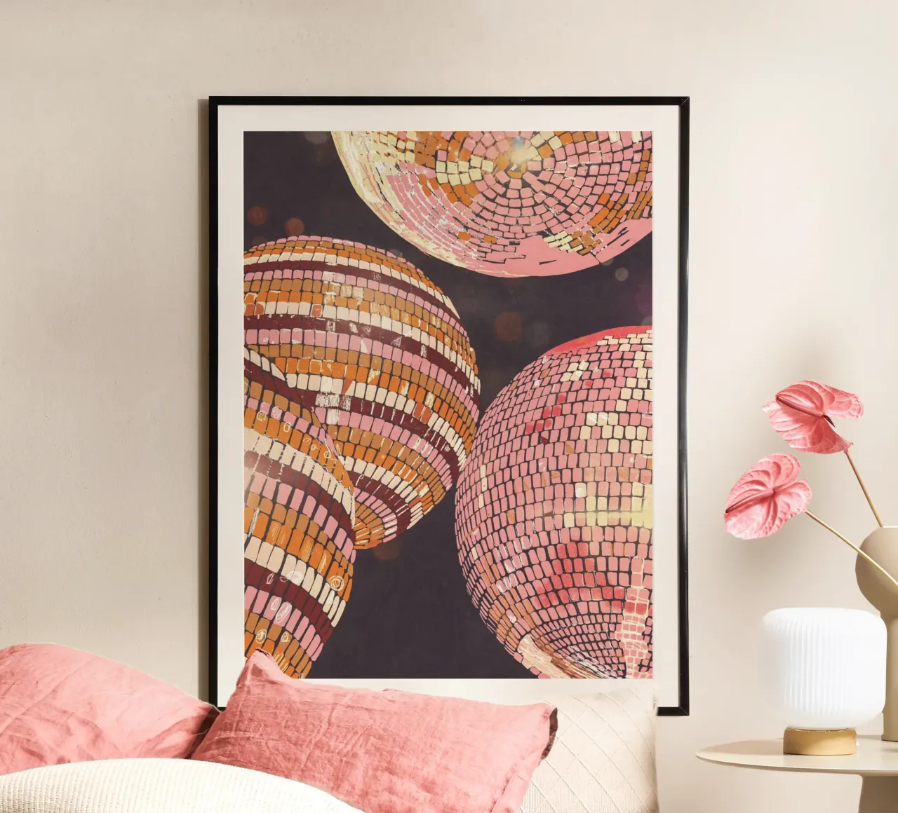 Disco balls poster con telaio in plastica da GigiRosado