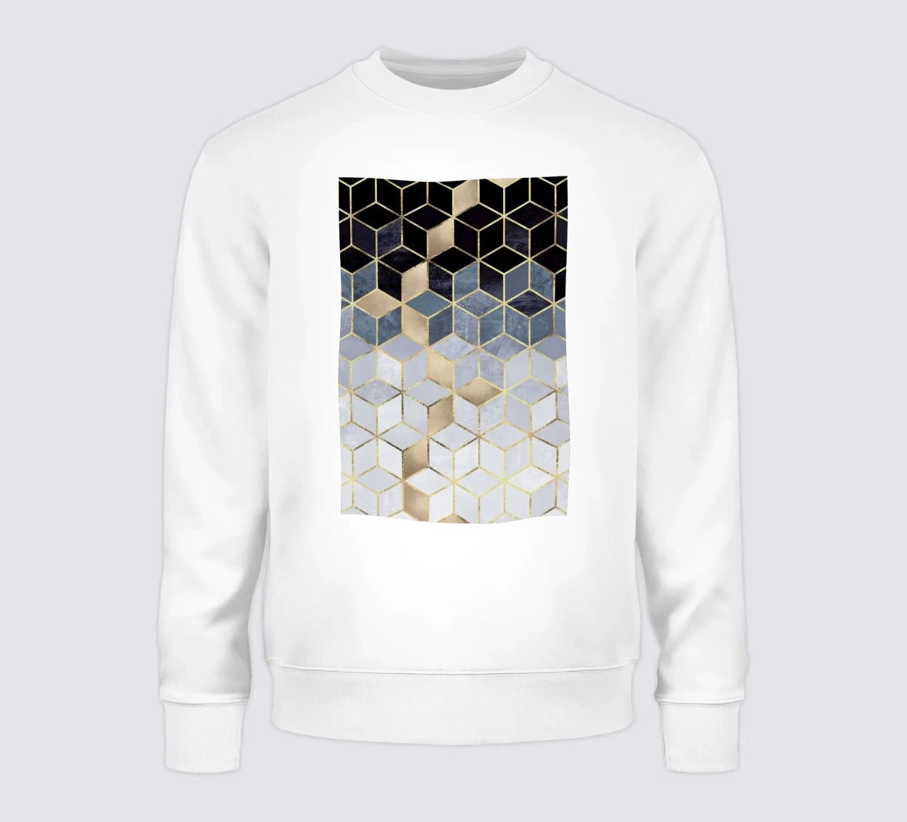 Soft Blue Gradient Cubes felpa da Elisabeth Fredriksson